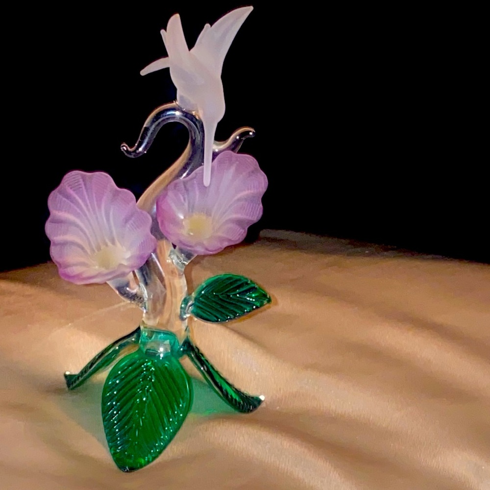 Glass Hummingbird Figurine